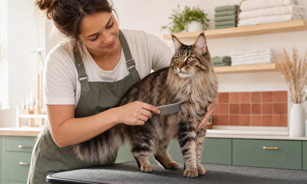Cat grooming service